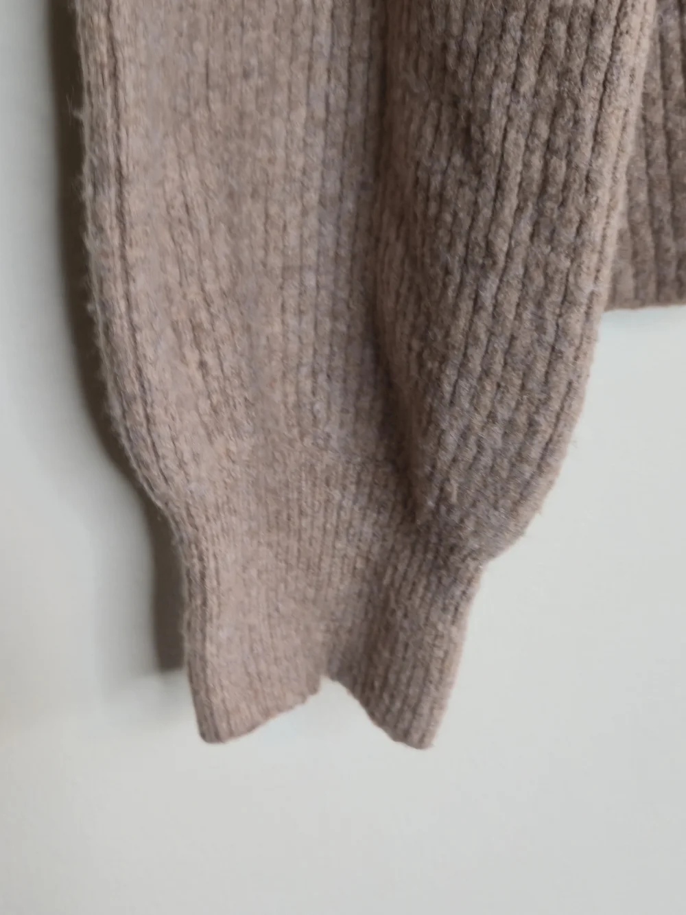 J. Crew Factory Women’s Crewneck Ribbed Textured Sweater in Tan